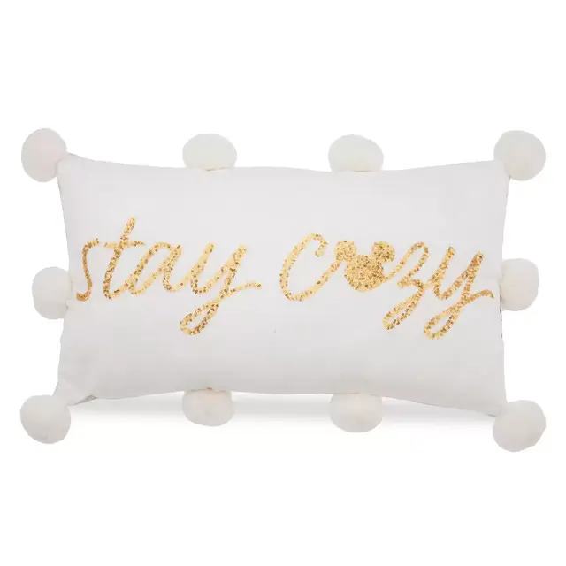 Mickey Mouse Icon Pom Pom Throw Pillow