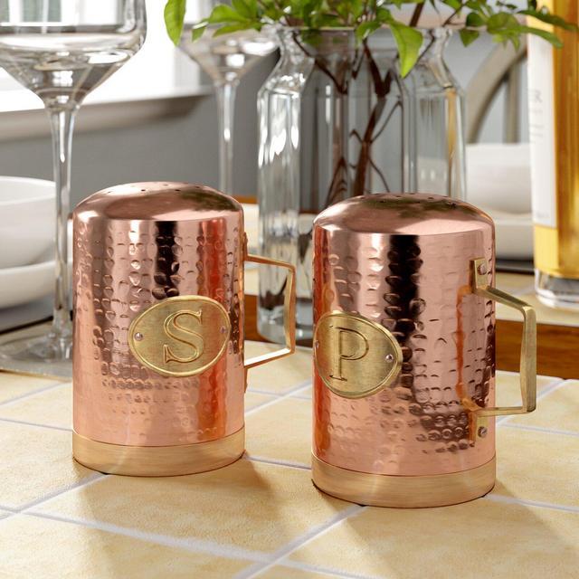 Birch Lane? Heritage Trion Hammered Copper Salt & Pepper Shakers