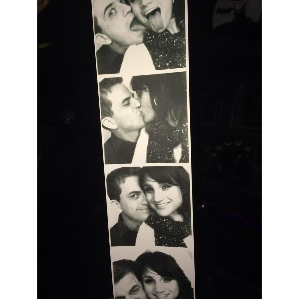 A photobooth photo from our first Valentines Day together.