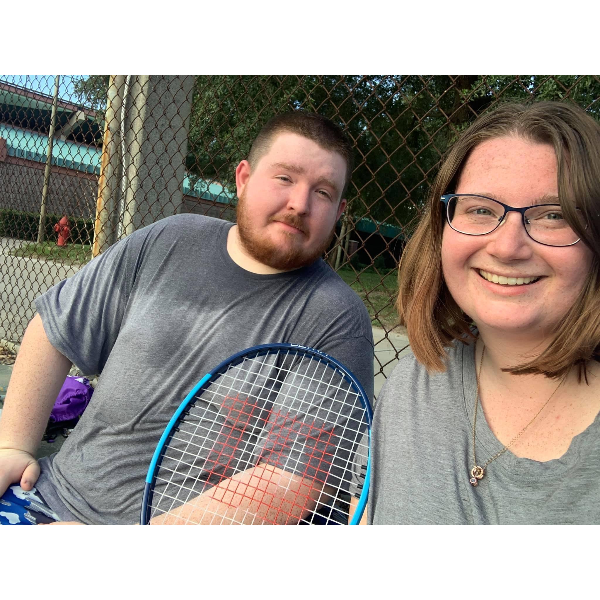 Tennis with our church friends