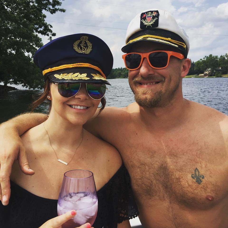 Co-Captains in life.... back on Dixie Lake in Clarkston where Lauren moved in with Todd and Zoey for 8 months prior to finding their home in Grand Blanc.