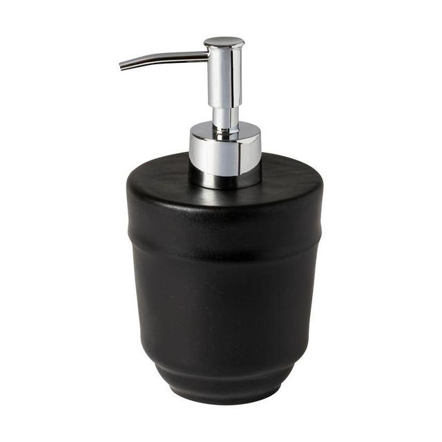 Costa Nova Riviera Stoneware Bathroom Soap/Lotion Pump, Black