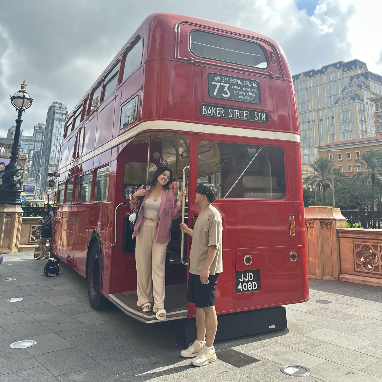 Happily engaged in Macao, Asia's version of Las Vegas.