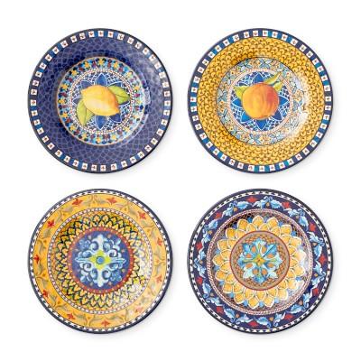 Sicily Outdoor Melamine Salad Plates, Mixed