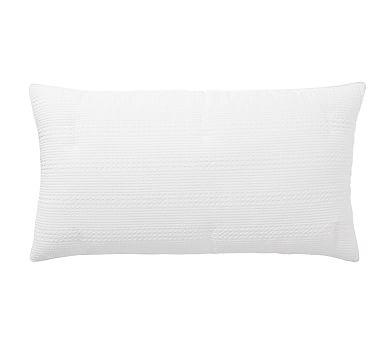 White Honeycomb Organic Cotton Sham, King