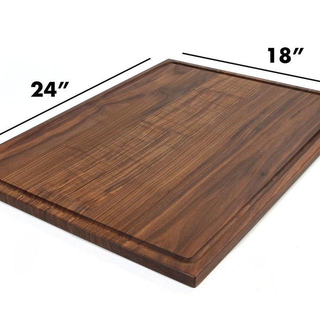 Large Walnut Cutting Board, 24" x 18", With Juice Groove