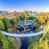 Visit the Liberty Bridge and Downtown GVL