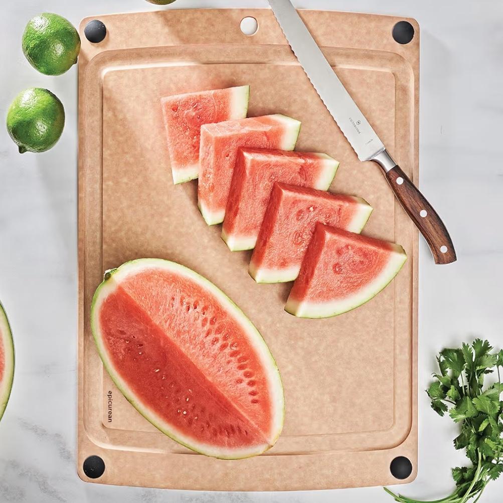 Epicurean All-in-One 19.5" × 14.5" Cutting Board, Natural