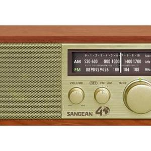 Sangean AM/FM Gold Analog Wooden Cabinet Receiver - WR-11SE