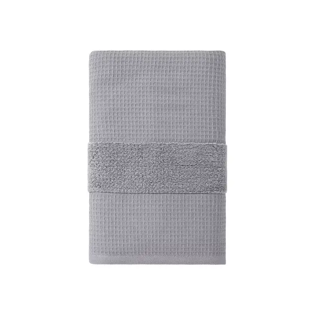 Haven™ Organic Cotton Waffle & Terry Bath Towel in Sharkskin