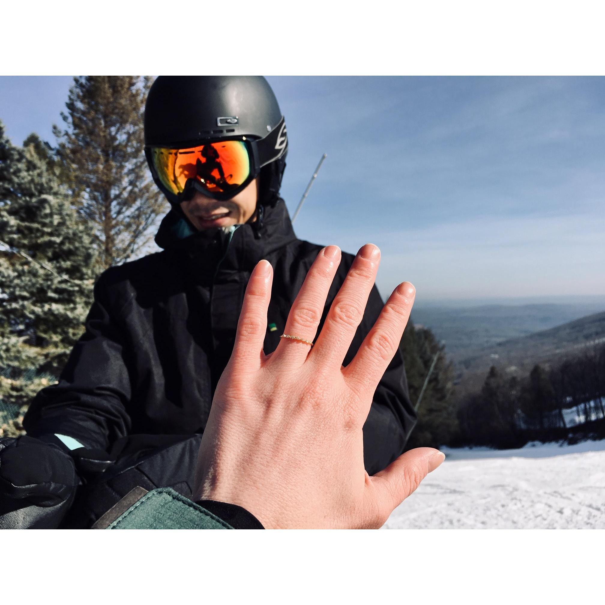 Nothing like a proposal on the first run of the season 2018!