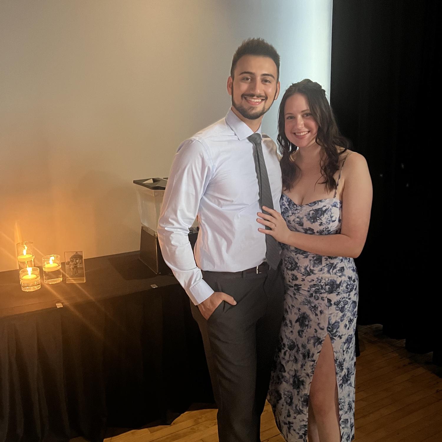 At our friend's wedding!