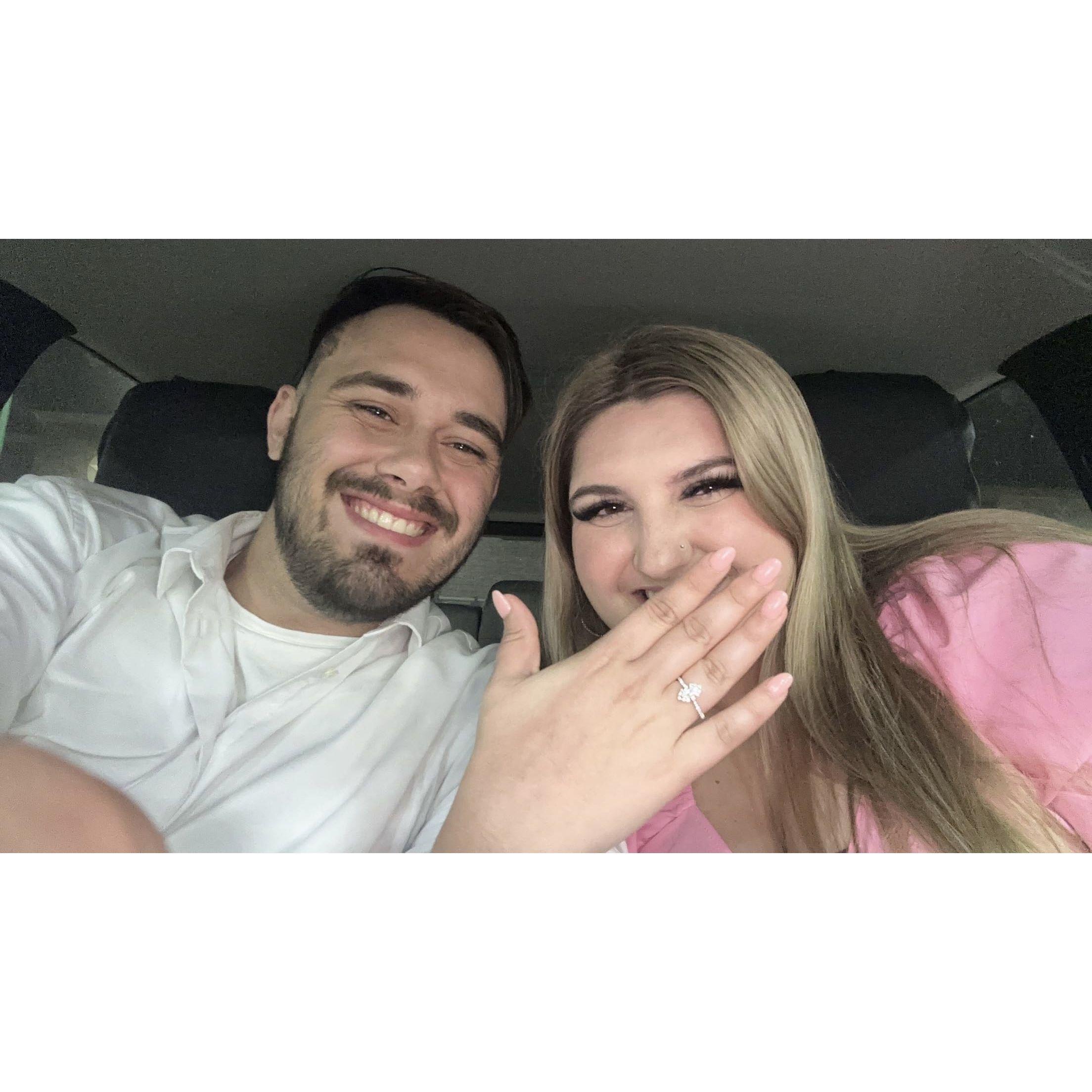 The night we got engaged!