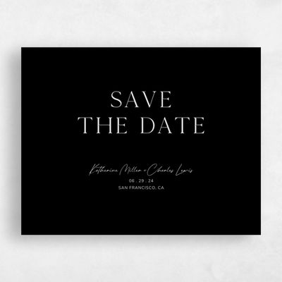Black Wedding Save the Date - Brockway Classic