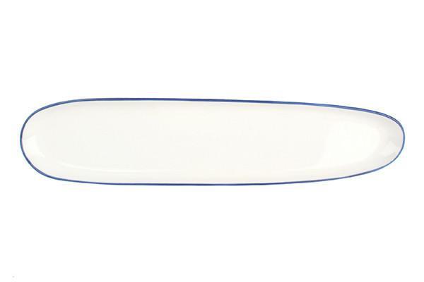 Canvas Home Abbesses Oblong Plate Blue Rim