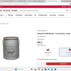 Dairy Fresh Milk Planter