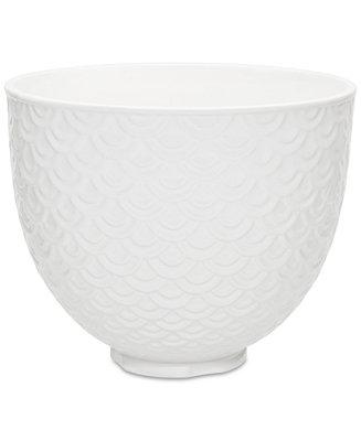 KSM2CB5TWM by KitchenAid - 5 Quart White Mermaid Lace Ceramic Bowl