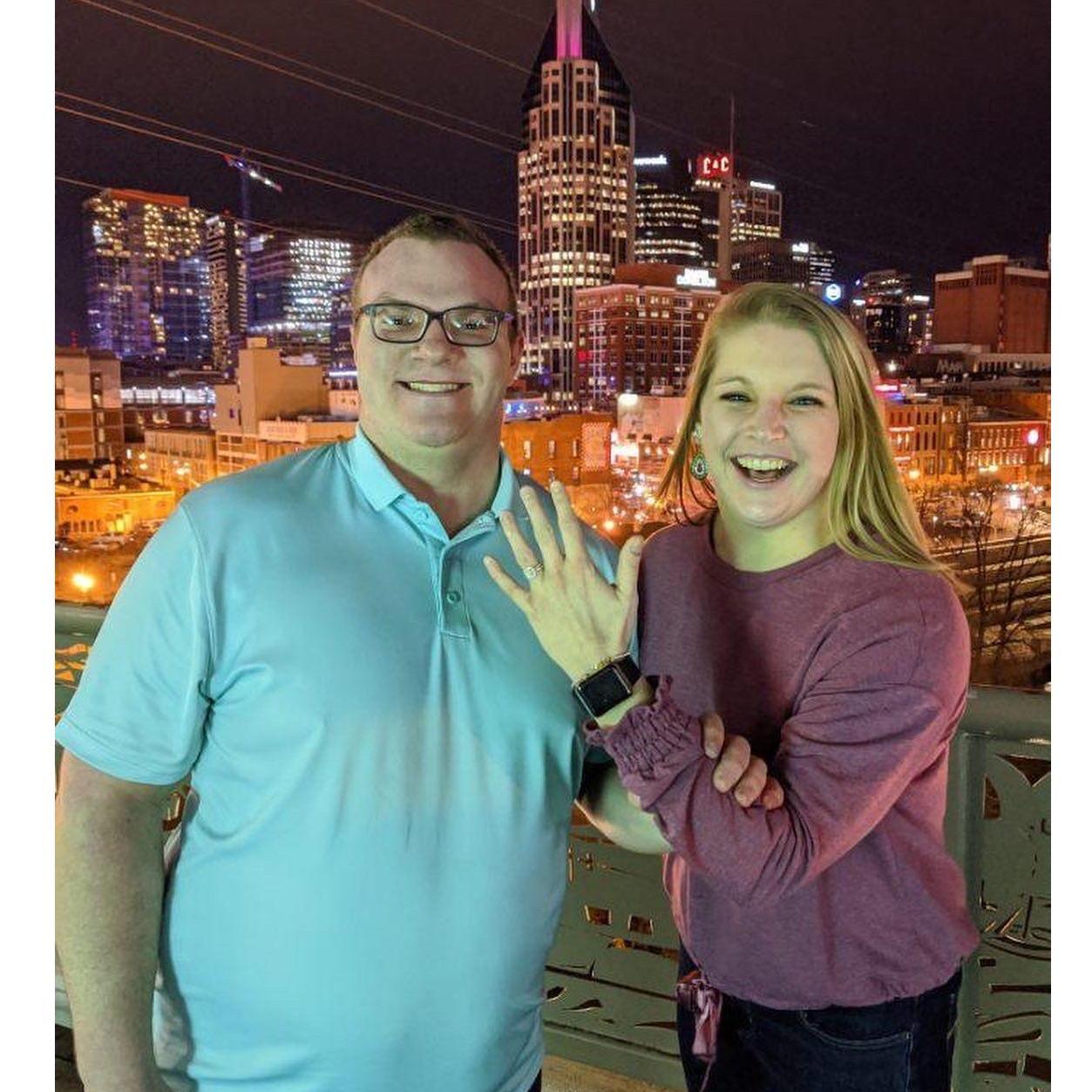 Our first picture as an engaged couple!