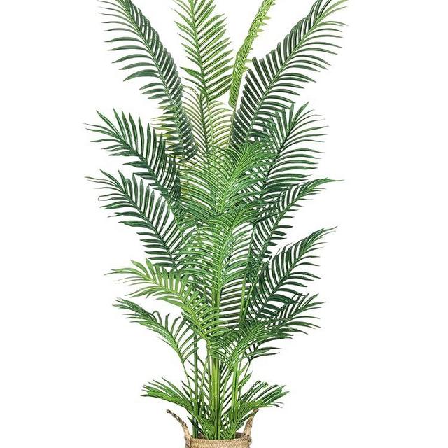 HAIHONG 6FT Artificial Palm Tree,Faux Areca Palm Plant with Real Touch Leaves and Adjustable Branches,Fake Tropical Palm Tree for Home Office Indoor Outdoor Modern Decoration