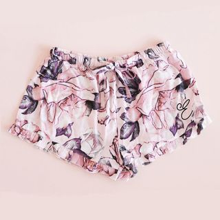 Floral Monogram Sleep Shorts