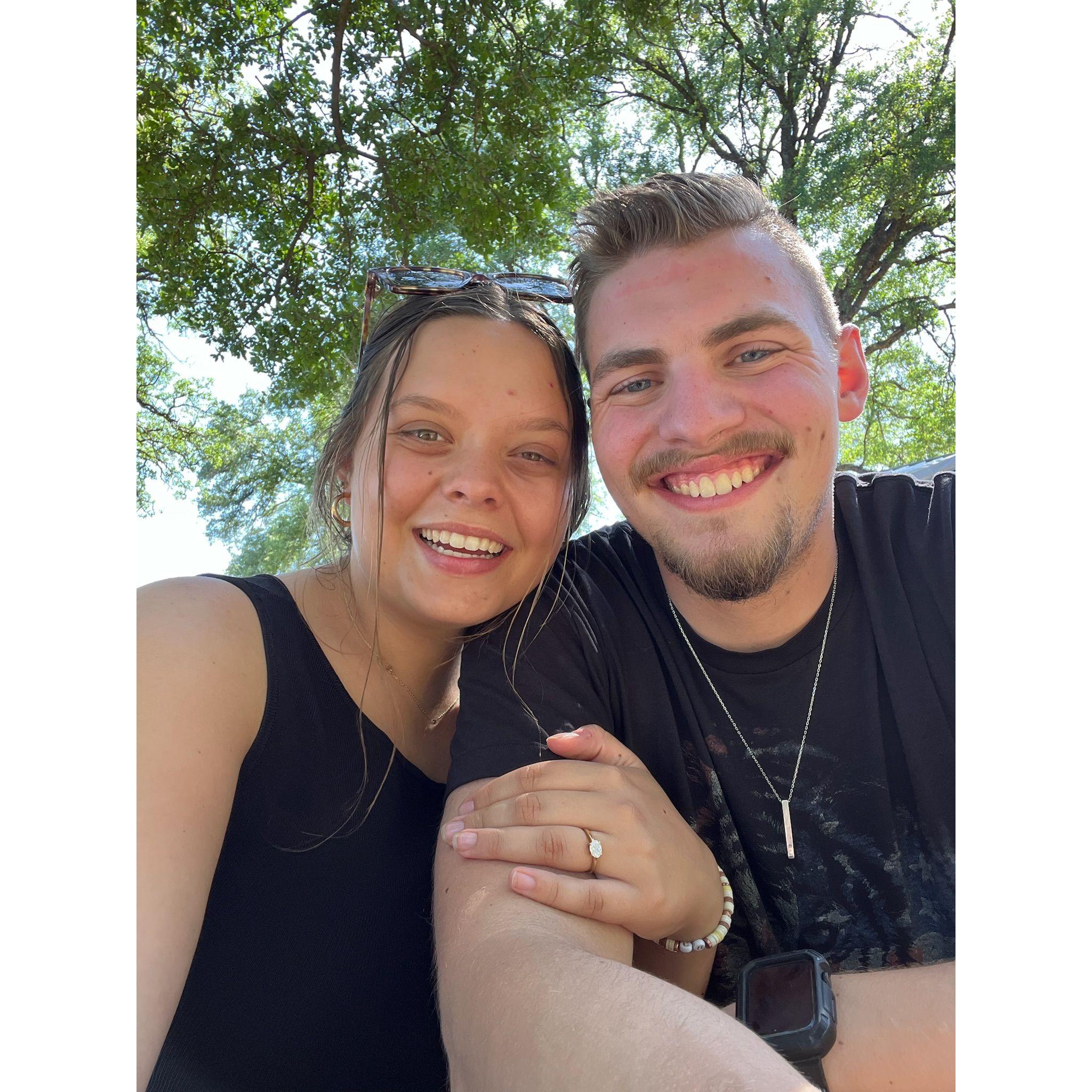 moments after our engagement!