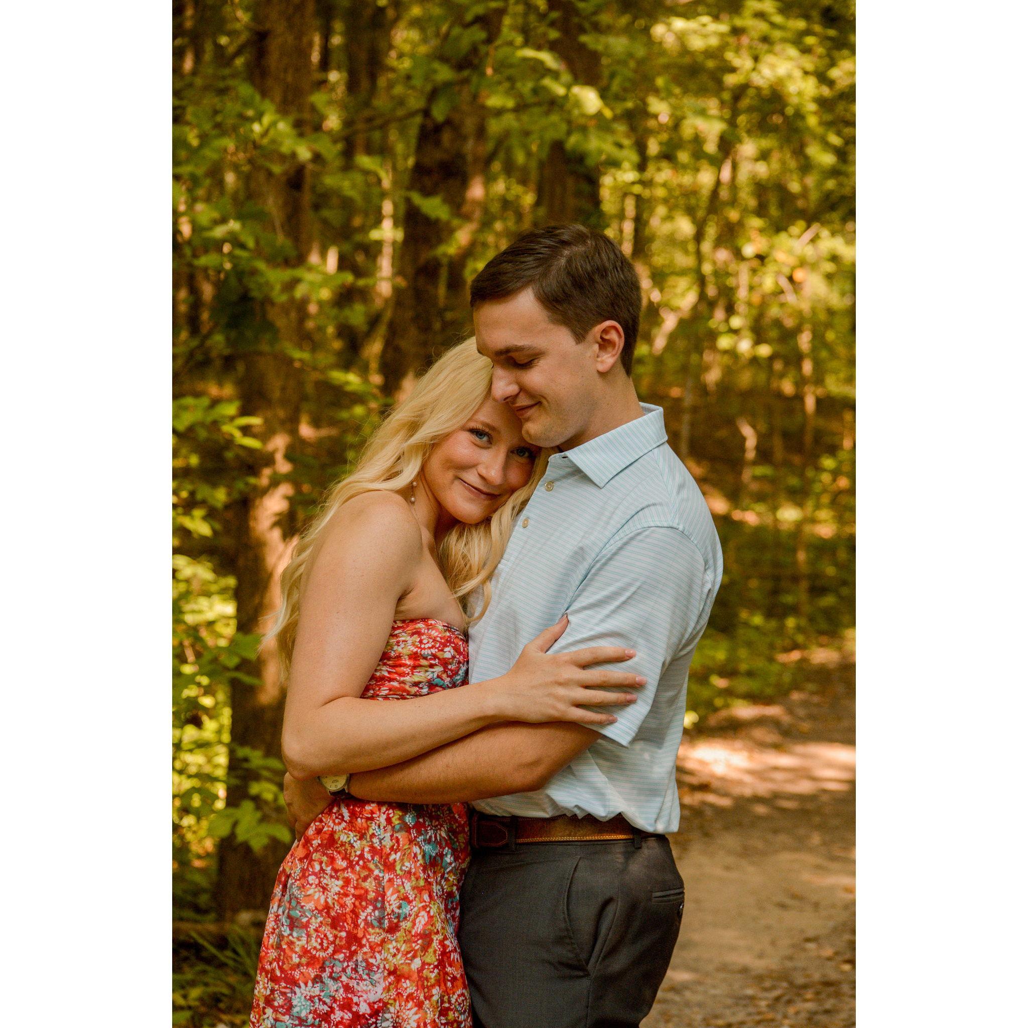 Our sweet friend Anna took photos of us at Red Mountain Park, where we had our first date, and where Matt proposed!
