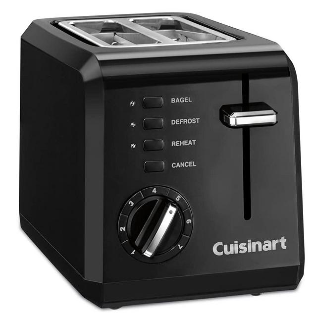 Cuisinart CPT-122BK Compact Plastic 2-Slice Toaster, Black