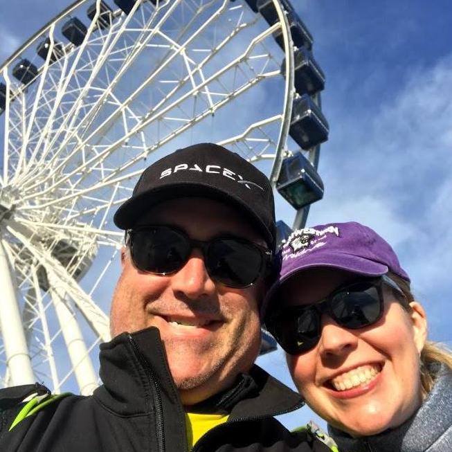 Our heads at Navy Pier on a beautiful Chicago Spring day.