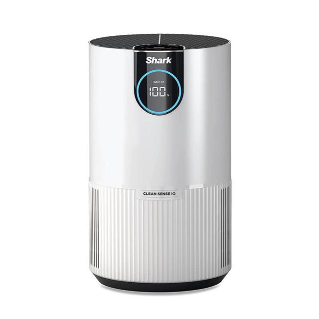 Shark HP102 Air Purifier with True HEPA, Microban Antimicrobial Protection, Cleans up to 500 Sq. Ft, Captures 99.98% of particles, dust, allergens, viruses, smoke, 0.1–0.2 microns, Odor Lock, White