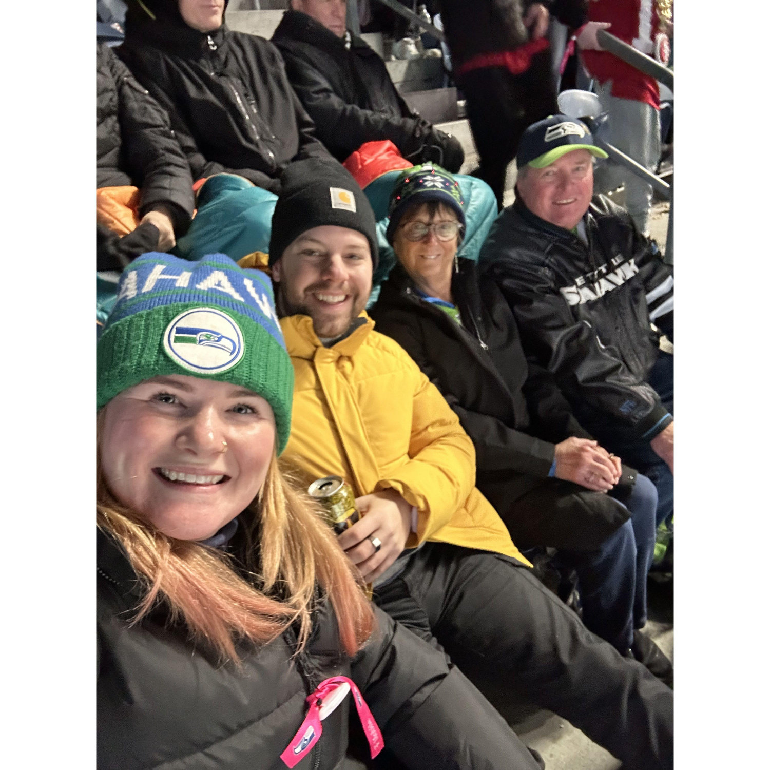 Seahawks games with Stacie's parents.