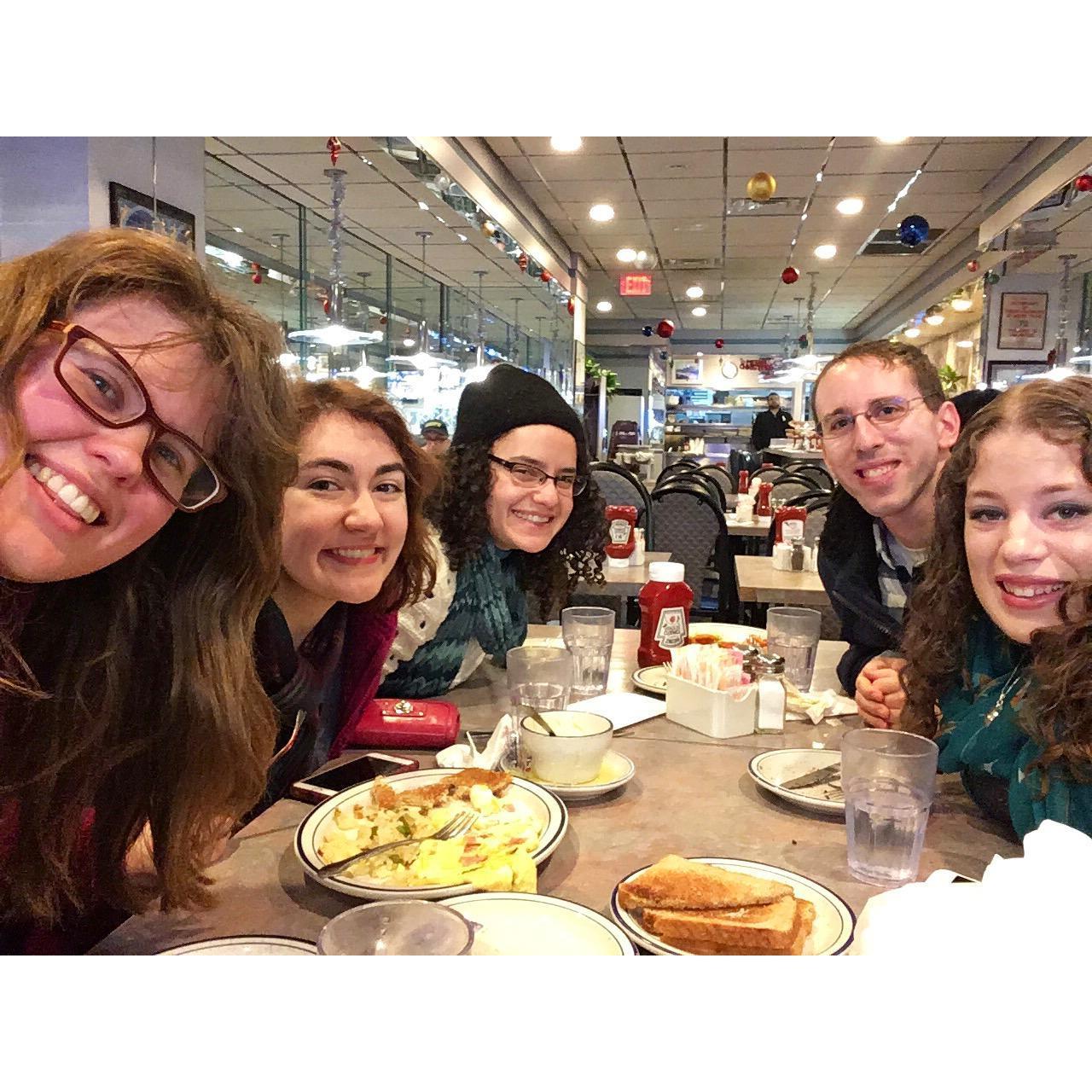 New Year's with friends at Blue Angel diner in Plainview, NY.
January 1, 2018