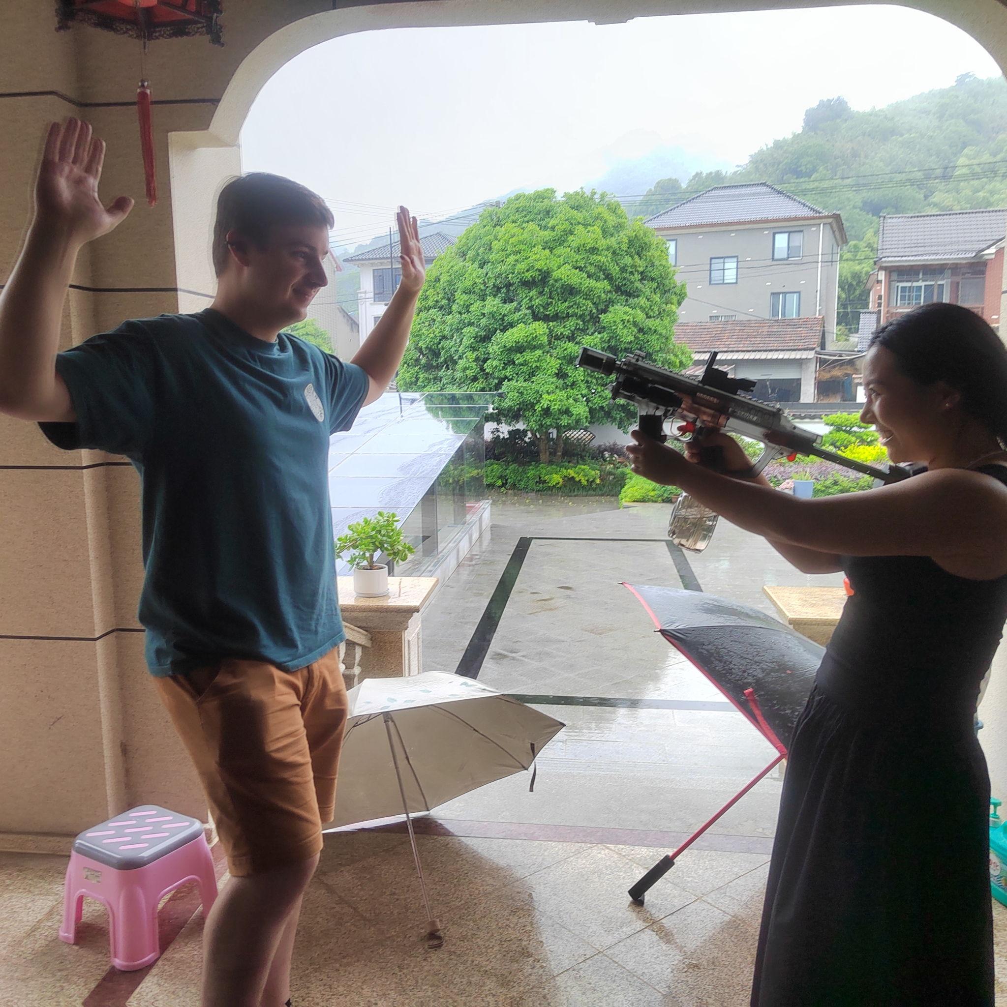 May 2025, Hangzhou, China (中国杭州) - Andrew's second trip to China was unexpectedly much more dangerous than the first! He was violently robbed at gunpoint by Lucia, while visiting her Dad's family.