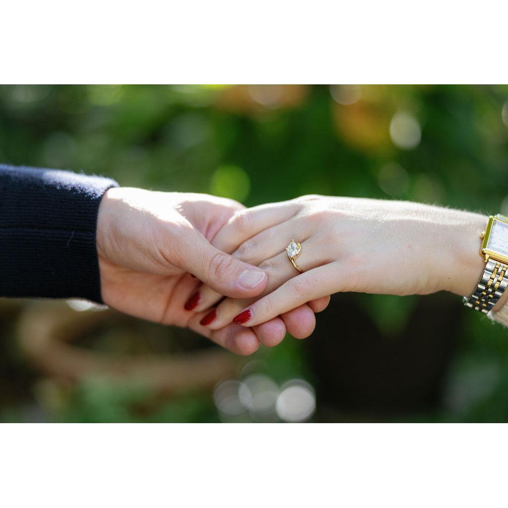 John Michael worked with a small jeweler based out of Vancouver, CA to make Melissa's ring.