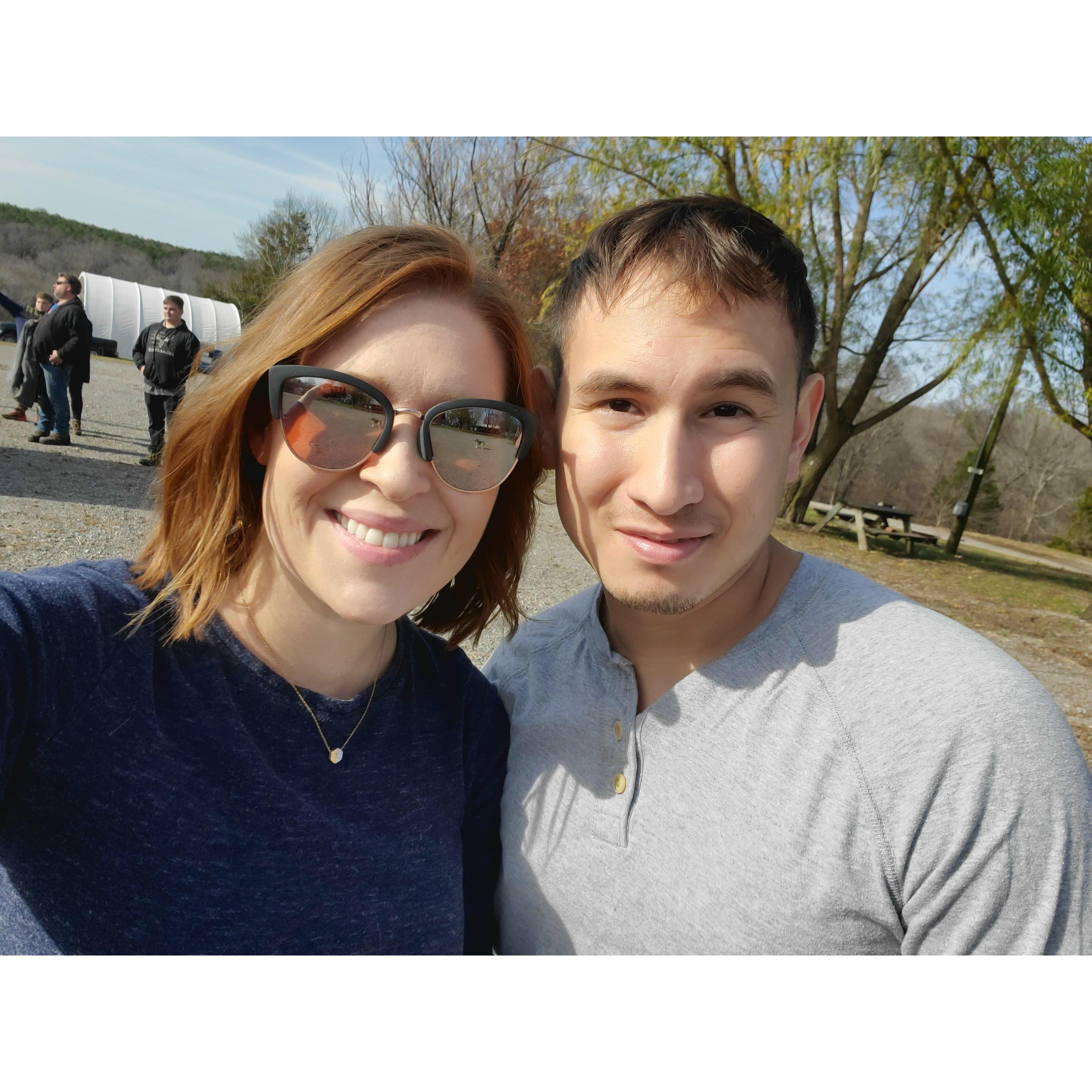 His first time in Illinois.  Also the first time he met my family.  And just as I knew they would,  they loved him!