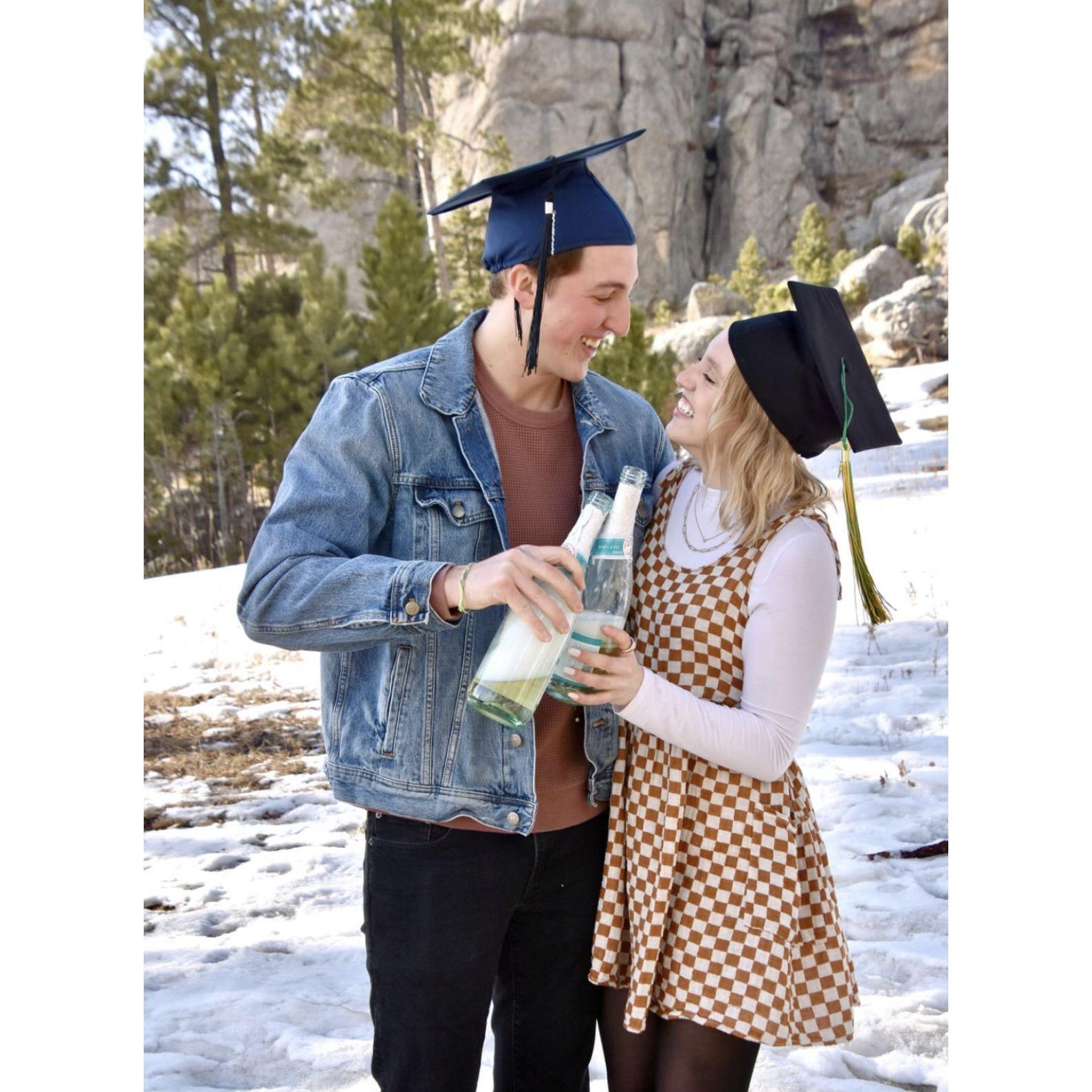Coy graduates with his Masters in Engineering Management and Kyla with her Bachelors Degree in Corporate Communications - already headed to her first career opportunity a week after this photo!