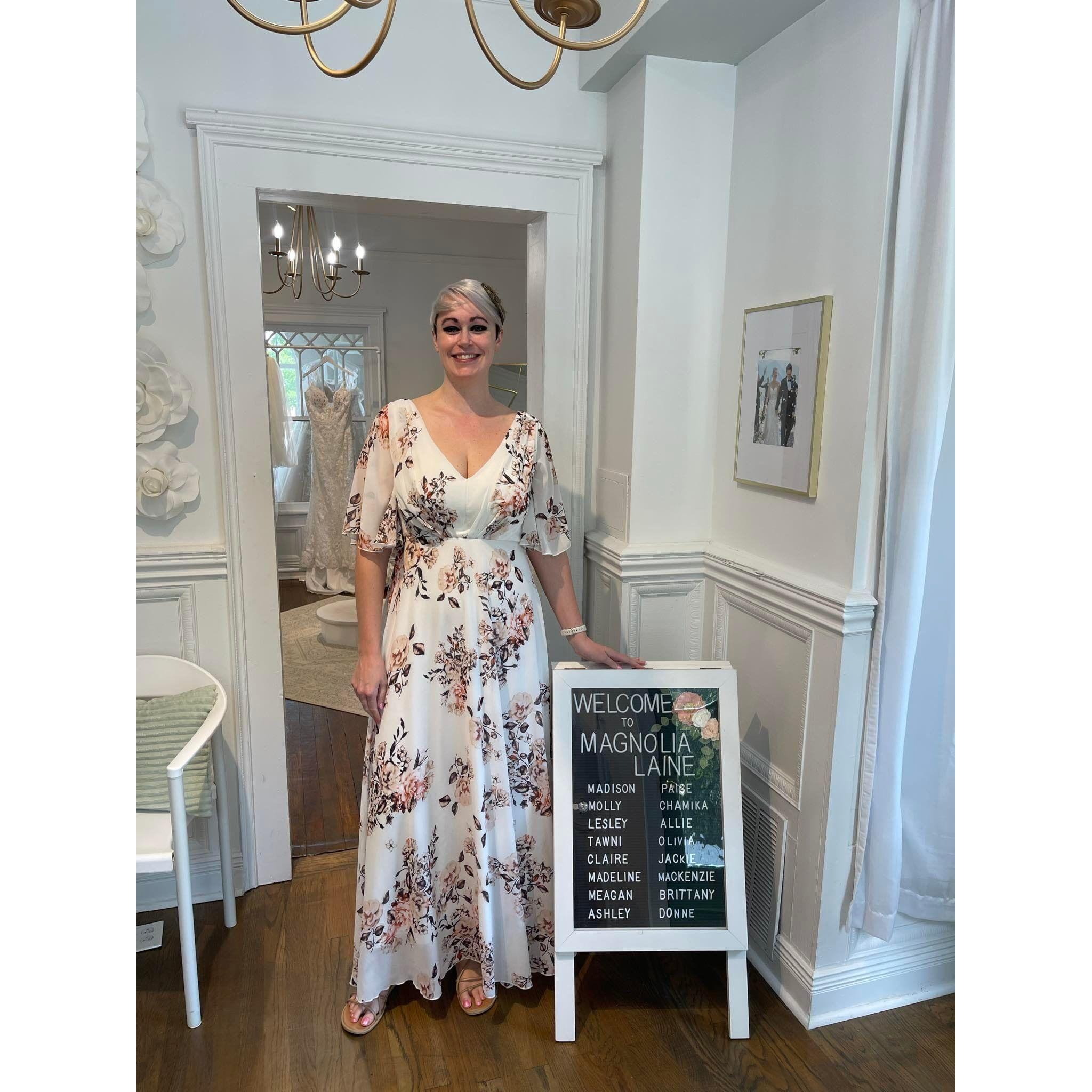 Wedding dress shopping!