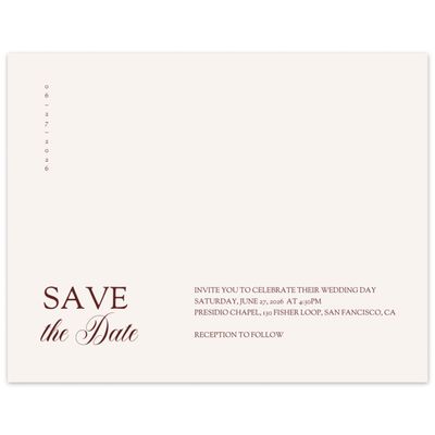 Beige Simple Wedding Digital Save the Date - Soave Landscape