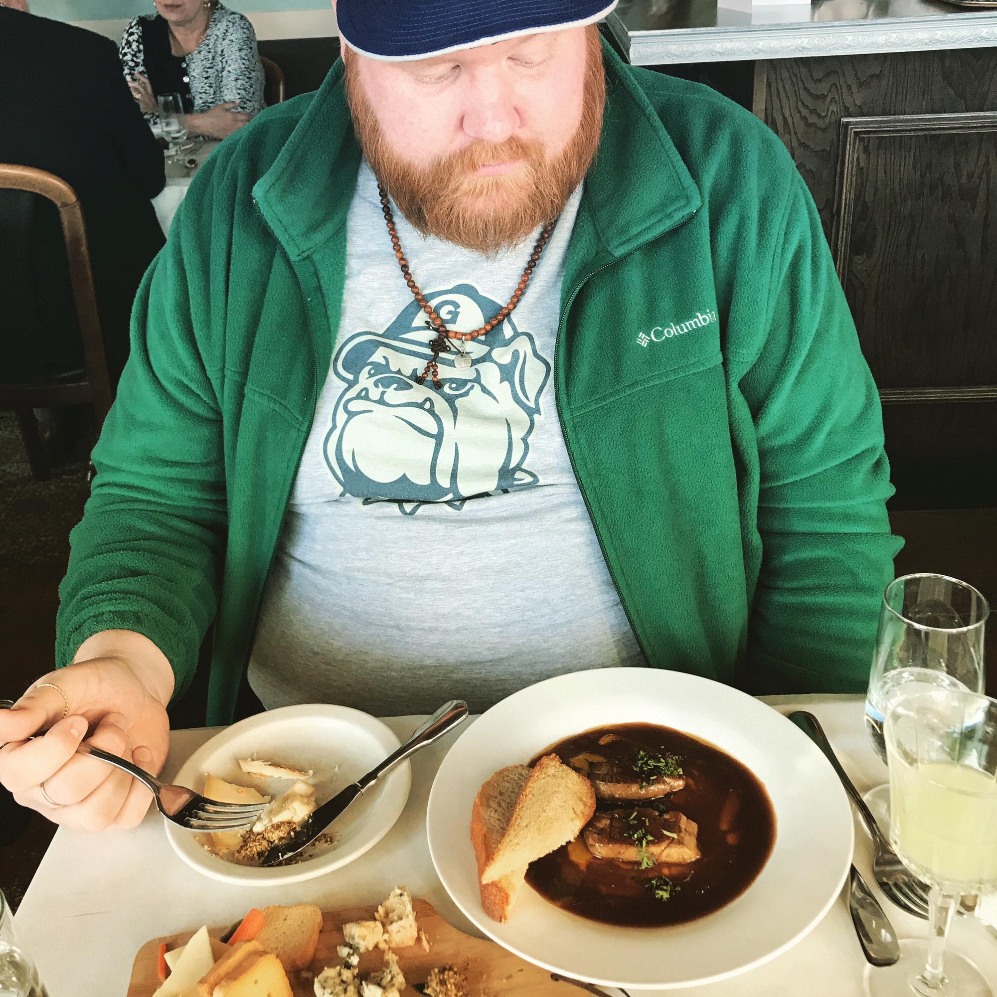 Andy falling in love with French dining.