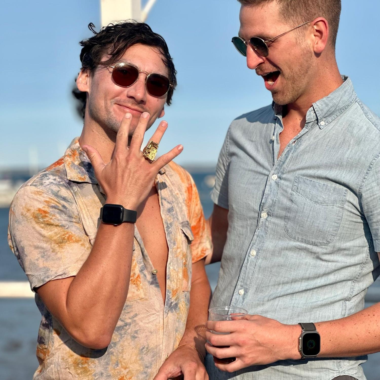 The engagement ring he chose for himself