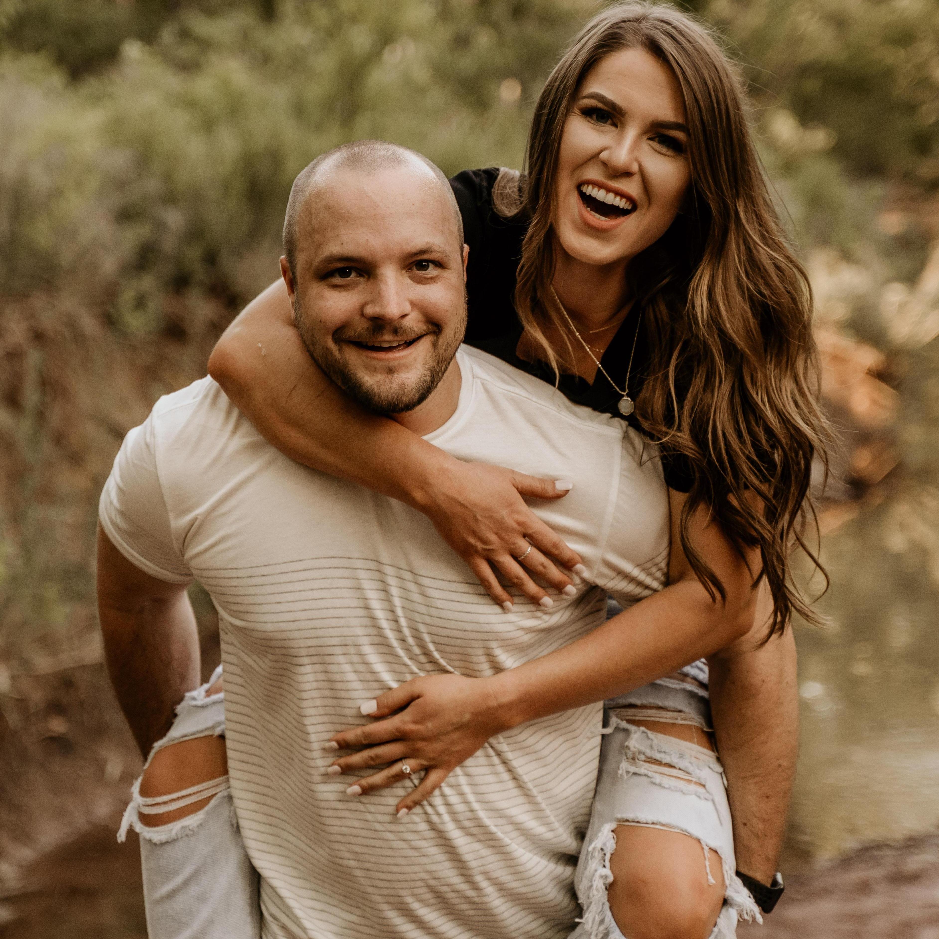 One of many photos from our engagement session in June 2020.