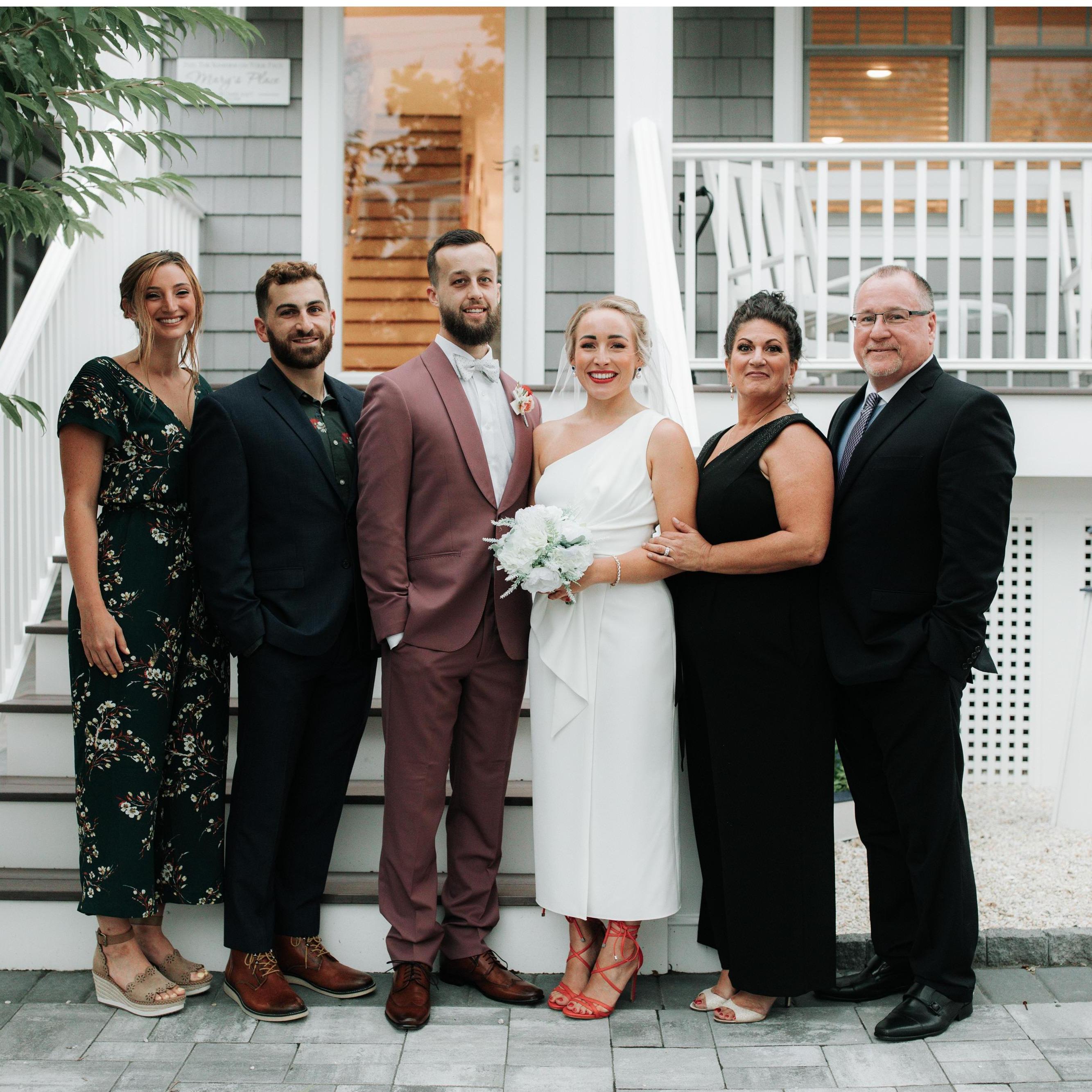 Celebrating the beautiful wedding of Dom's sister and brother in-law (soon to be Alyssa's in-laws!) in Seaside Heights, NJ.