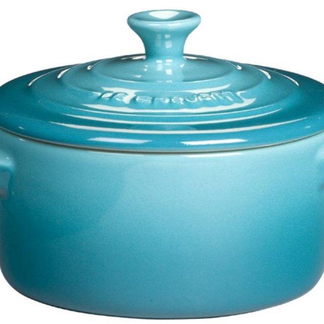 Le Creuset Stoneware Mini Round Cocotte, 8 oz., Caribbean