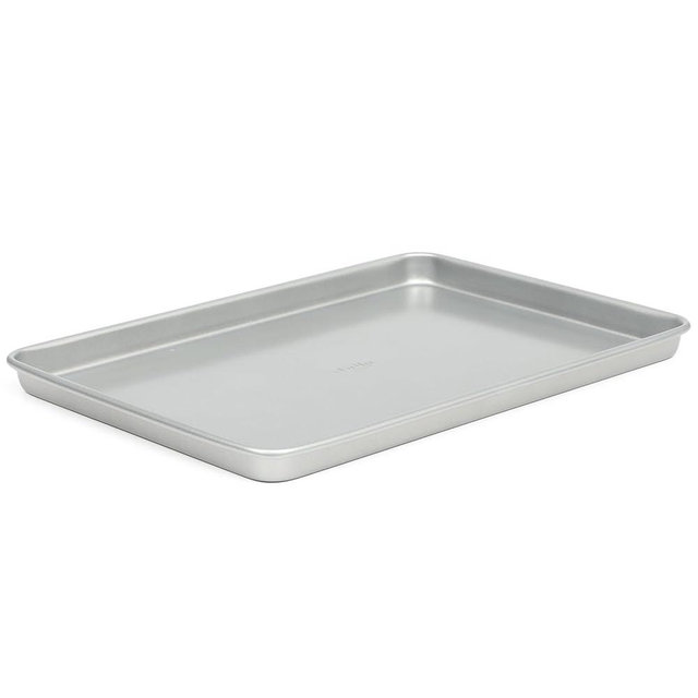 Martha Stewart Gallen 15 x 10 Inch Nonstick Carbon Steel Cookie Sheet - Silver