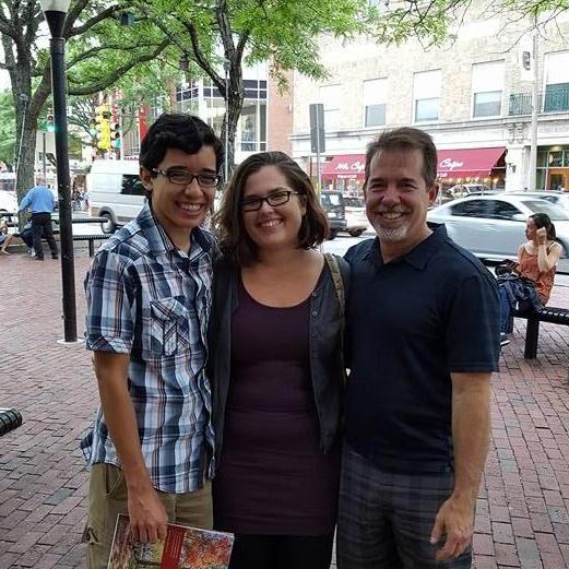 Alex's Uncle Cam and cousin, Lucas. The day they met Andy in Somerville!