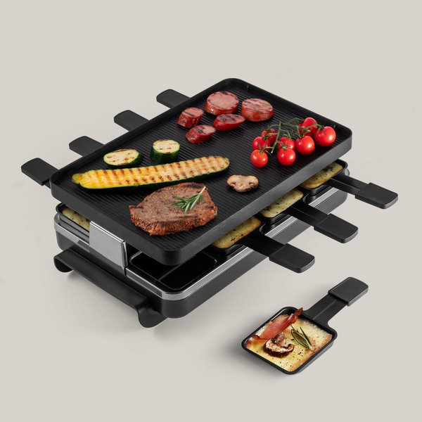 Classic Anthracite Cast Aluminum Raclette Party Grill