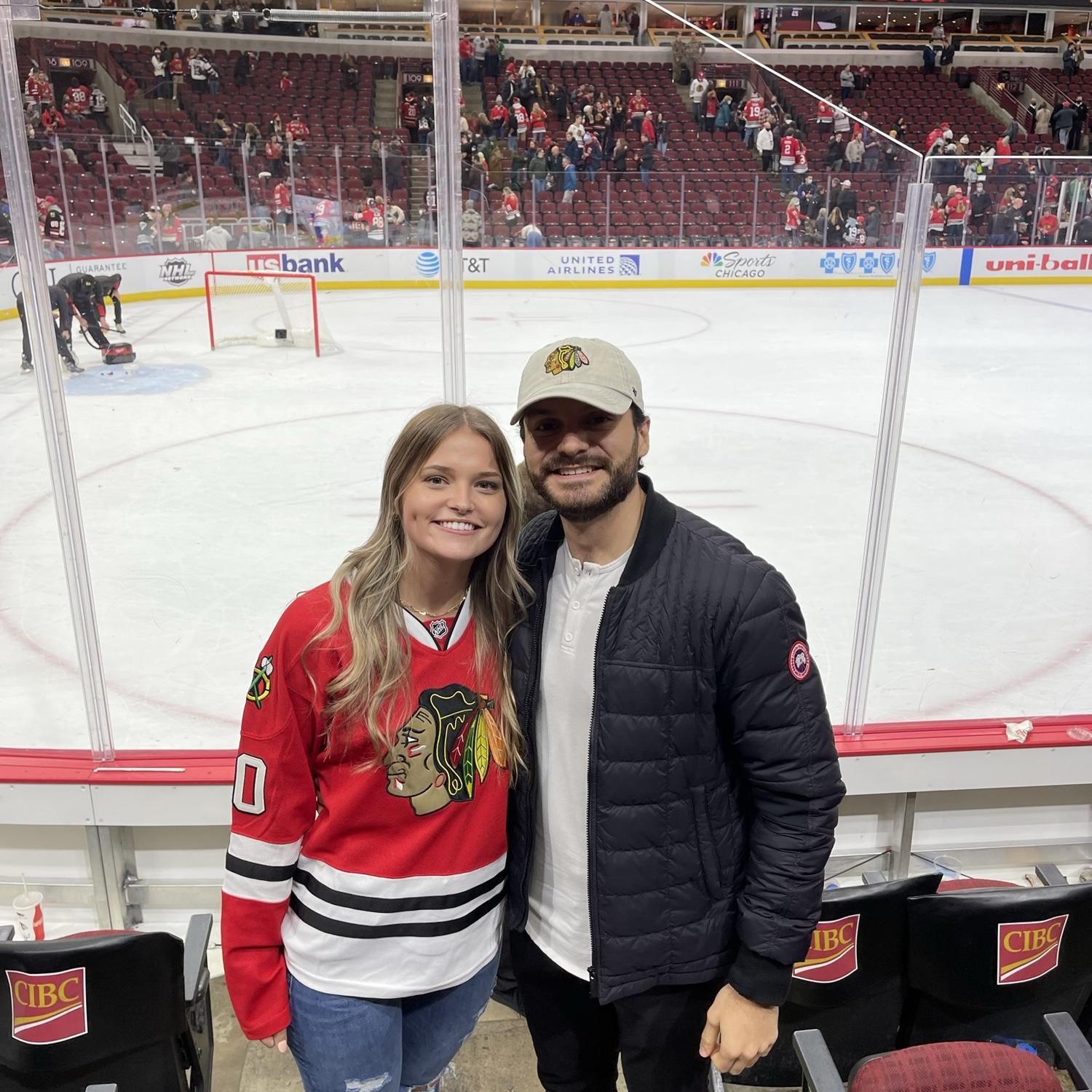 November 12, 2021: Our first photo together! (Blake insisted on taking this picture on our 3rd date!)