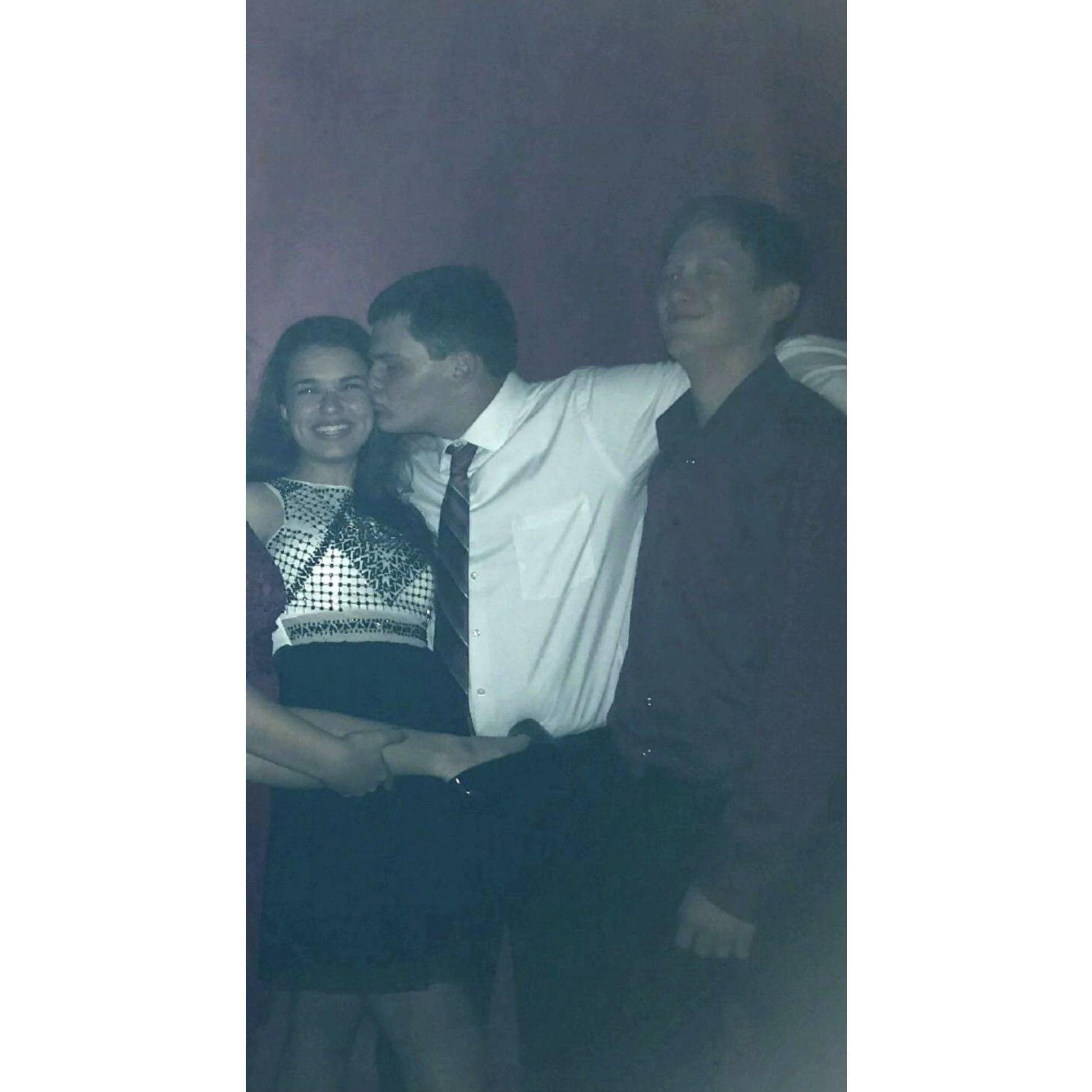 Having fun at senior year homecoming