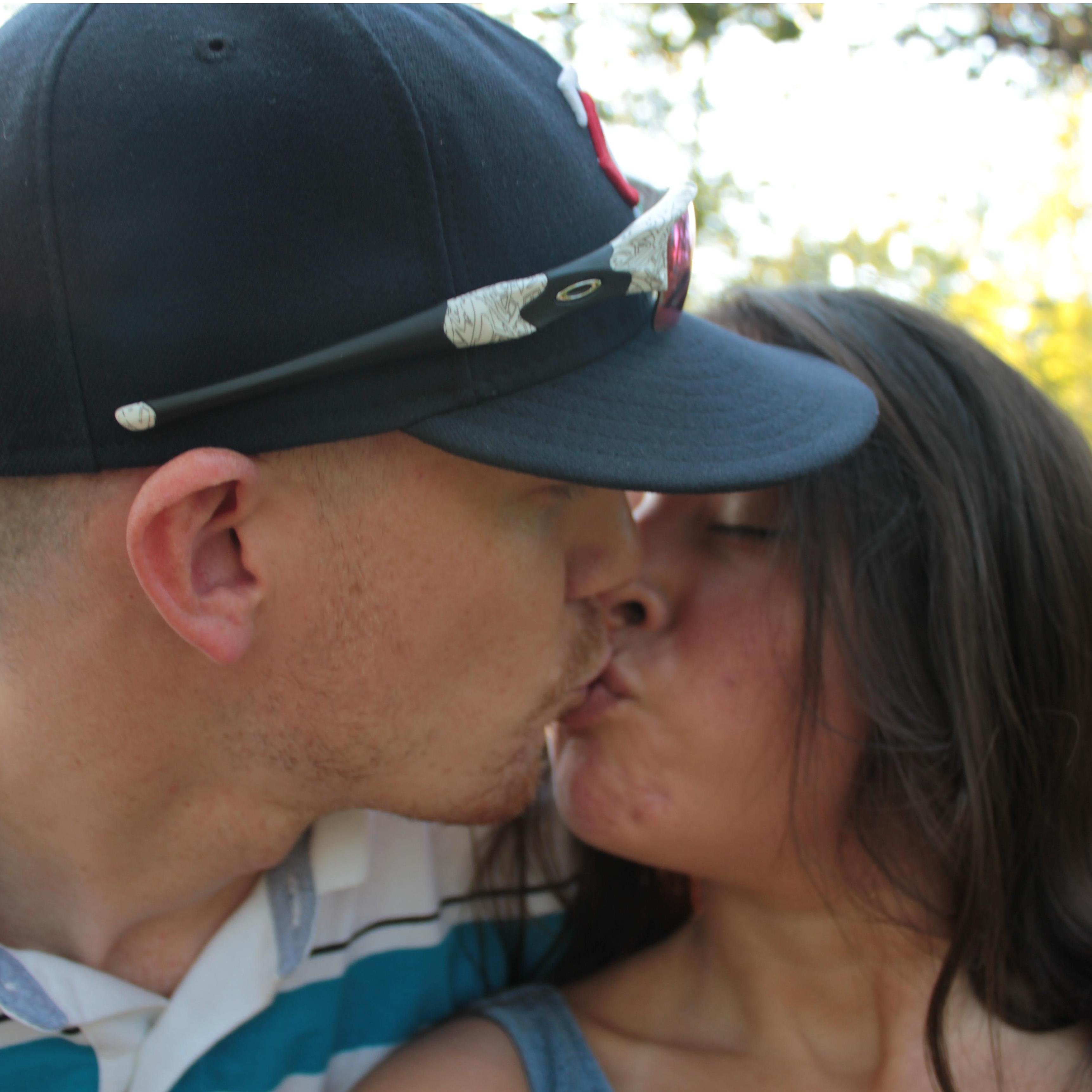 kissie selfie we took camping