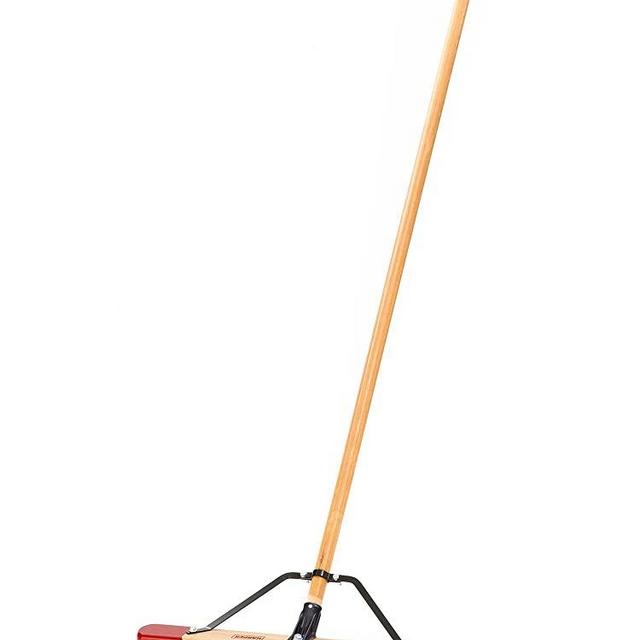 Harper 7924P1 Premium Outdoor Wet/Dry Rough-Surface Hardwood 24 in. Push Broom Stiff Bristles, Brown
