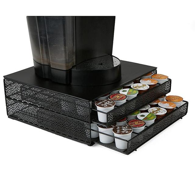 Mind Reader DBMTRAY-BLK Storage Drawer Coffee Pod Holder, 72 Capacity, Black